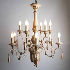 A 19th Century Swedish Twelve Armed Chandelier